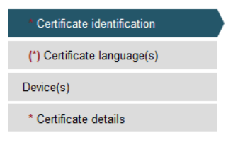 EUDAMED certificate identification section