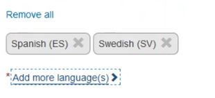 EUDAMED remove all and add more languages links in the decision languages section
