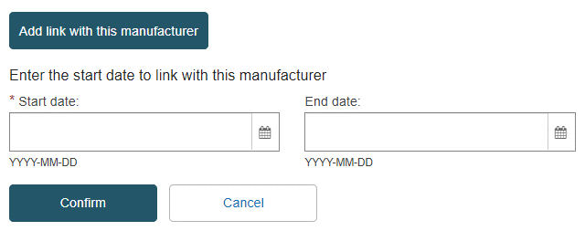 EUDAMED add link with this manufacturer button when linking a non-EU manufacturer to an importer
