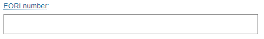EUDAMED Sponsor registration EORI number field