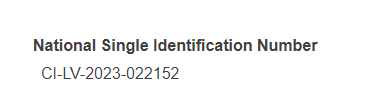 EUDAMED national single identification number example
