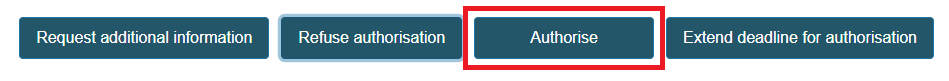 EUDAMED authorise button