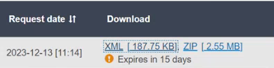 EUDAMED link to download the xml file