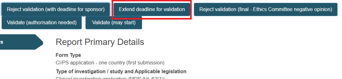 EUDAMED extend deadline for validation button