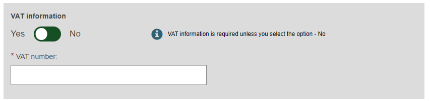 EUDAMED Sponsor registration VAT information field