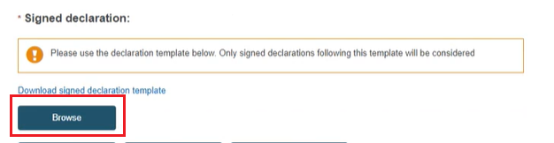 EUDAMED Sponsor registration upload the signed declaration