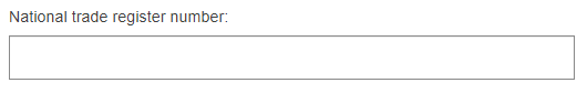 EUDAMED Sponsor registration National trade register number field