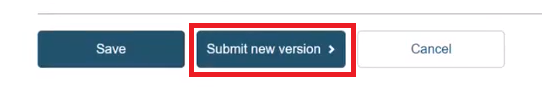 EUDAMED submit new version button