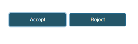 EUDAMED accept and reject buttons