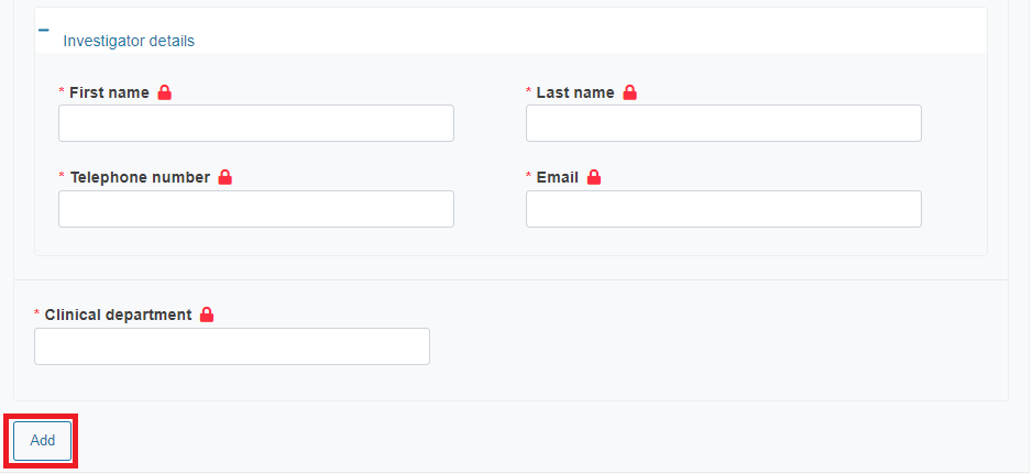 EUDAMED add button