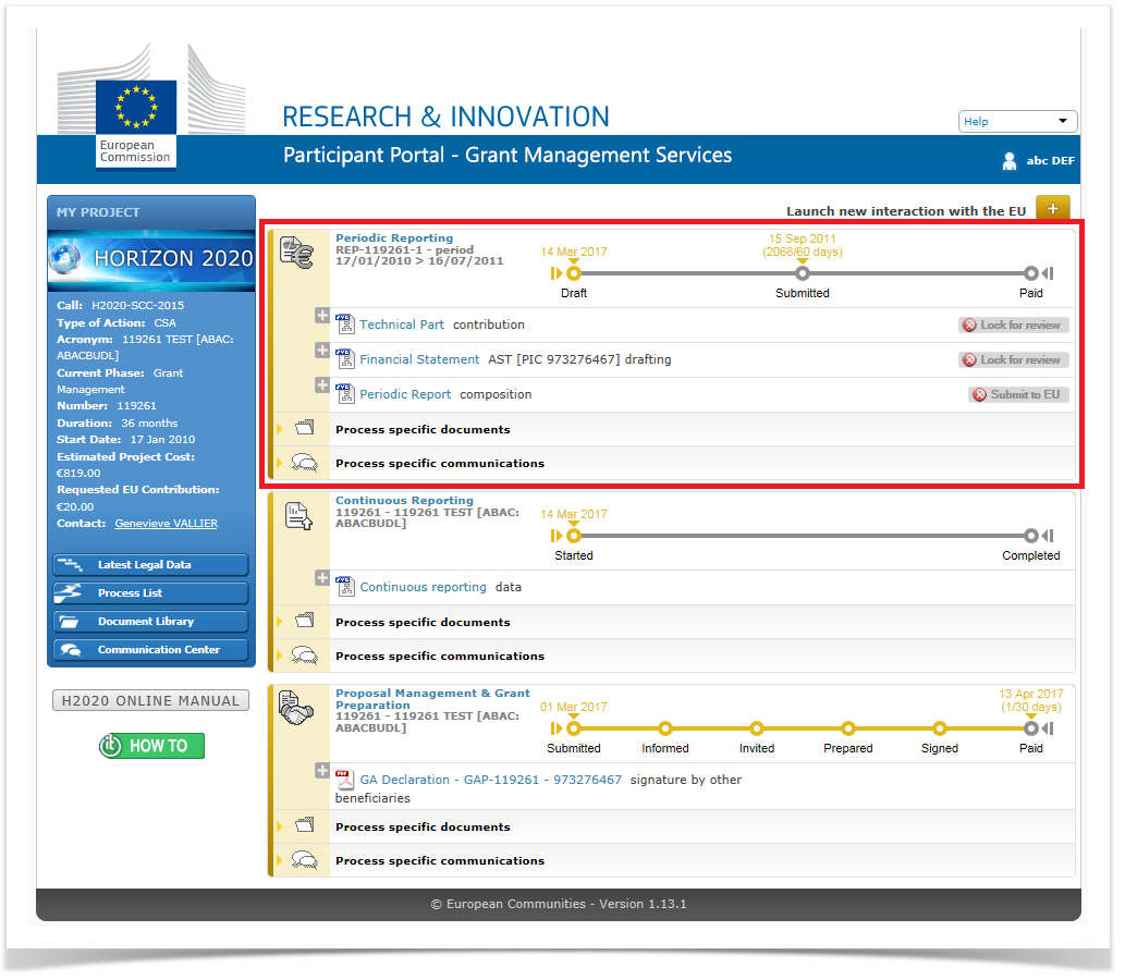 Reporting Process General European Commission It How To Manual Confluence