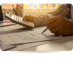 Businessman reviewing reports, financial documents for analysis of financial information, work concept