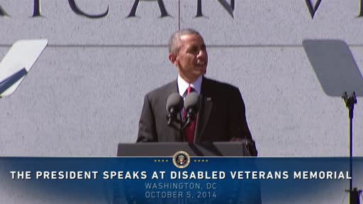 US President Obama Speaks at the American Veterans Disabled for Life Memorial