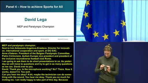 EDPD - Speech by David Lega: How to successfully integrate disability in your life